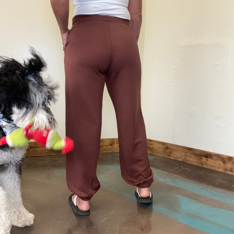 Super Soft Chestnut Brown with Draw String Joggers