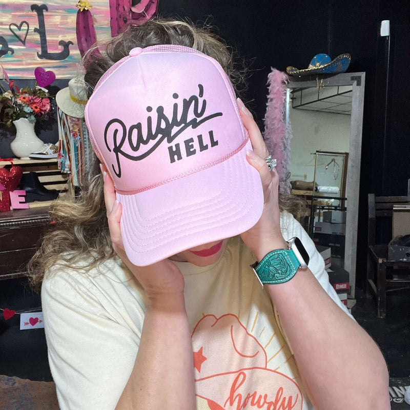 Raisin Hell Pink Trucker Hat