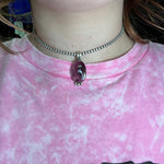 Purple Spiny Oval Genuine Necklace Pendant