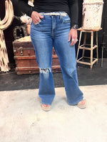 Dark Risen Trouser with Holes Leg Jeans