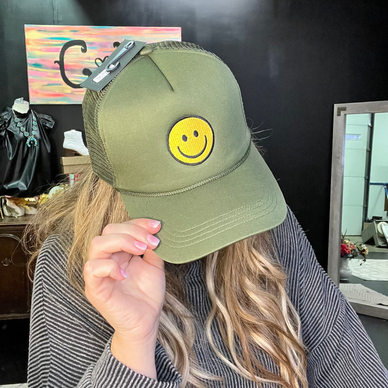 Army Green Smile Cap