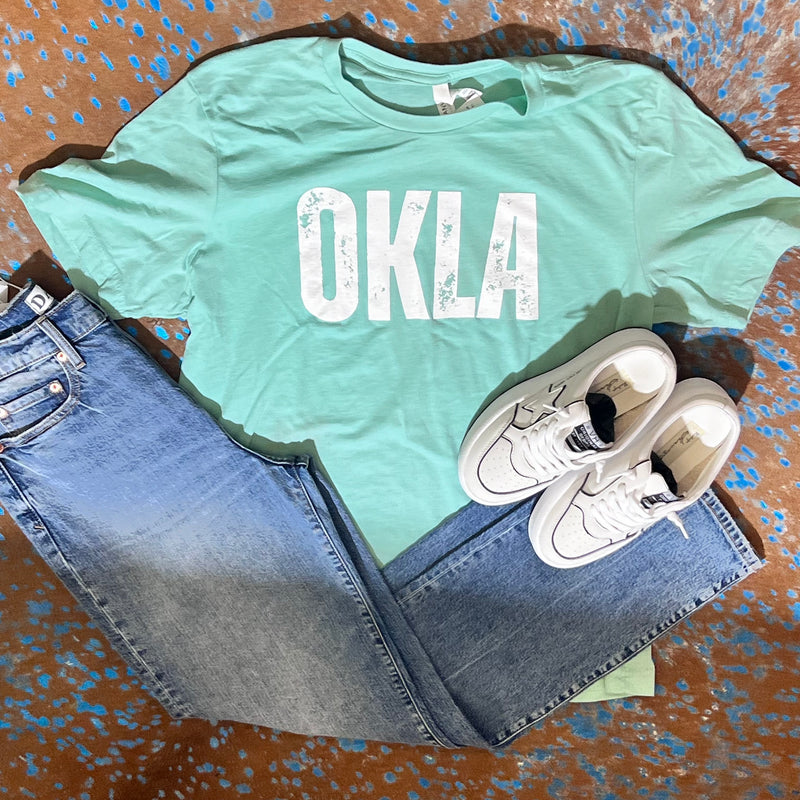 Mint Green OKLA Crew Neck T-shirt / XL