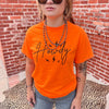 Orange Howdy Crew Neck T-shirt