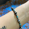 Turquoise Disc Pattern Navajo Pearl Genuine Bracelet