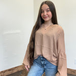 tanbubblesleevevnecktop