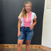 Judy Blue Full Size High Waist Bermudas Jeans W/ Back Flap Pockets Plus Size