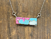 20 Inch Cotton Candy Bar Sterling Silver Necklace