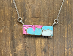20 Inch Cotton Candy Bar Sterling Silver Necklace