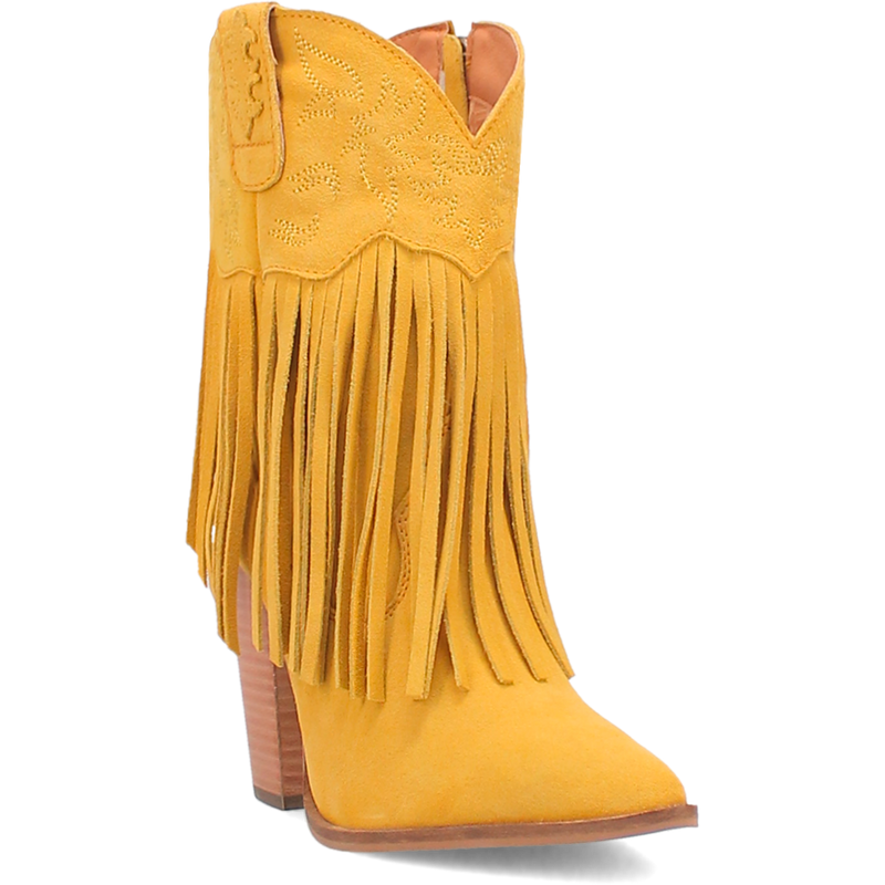 Crazy Train Yellow Fringe &  Leather Dingo Boot (DS)