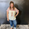 Ivory Floral Embroidered Savannah Jane Top