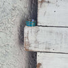 3 Row Inlay Kingman Turquoise Genuine Ring size 71