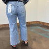 Light Wash Risen Crop Tummy Control Jeans