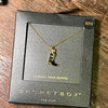 Dainty Black Boot Gold Fashion Necklace