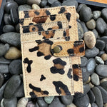 Animal Print Multicard Holder with button snap