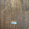 20 Inch Cotton Candy Bar Sterling Silver Necklace