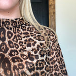 Leopard Stay Wild Mesh shortsleeve Top