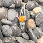 Fancy Orange Spiny Sterling Silver Cuff Bracelet