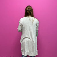 Grey Snap Down w/ Pockets Long Sleeve Soft Cardigan