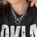 Mini Squash Turquoise Naja Genuine Necklace