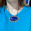 Huge Lapis Starburst Chain Genuine Necklace - Country Lace Boutique