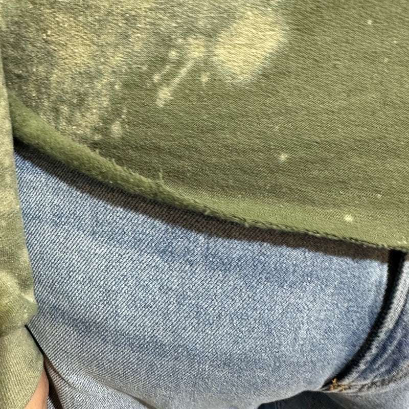 Cactus Pete Green Bleached Cut Sweatshirt
