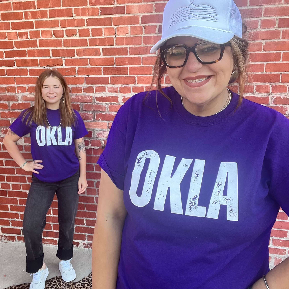 Purple OKLA Crew Neck T-shirt | size Small