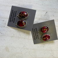 Dahlia Rose Oval W/ Ball Detail Post Genuine Sterling Silver Earring