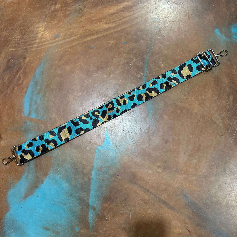 Blue Animal Print Hand Bag Strap