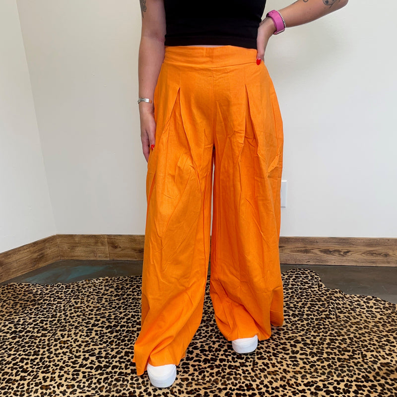 orangepleatedplazzopants