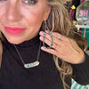 19 inch Feather Turquoise Genuine Necklace
