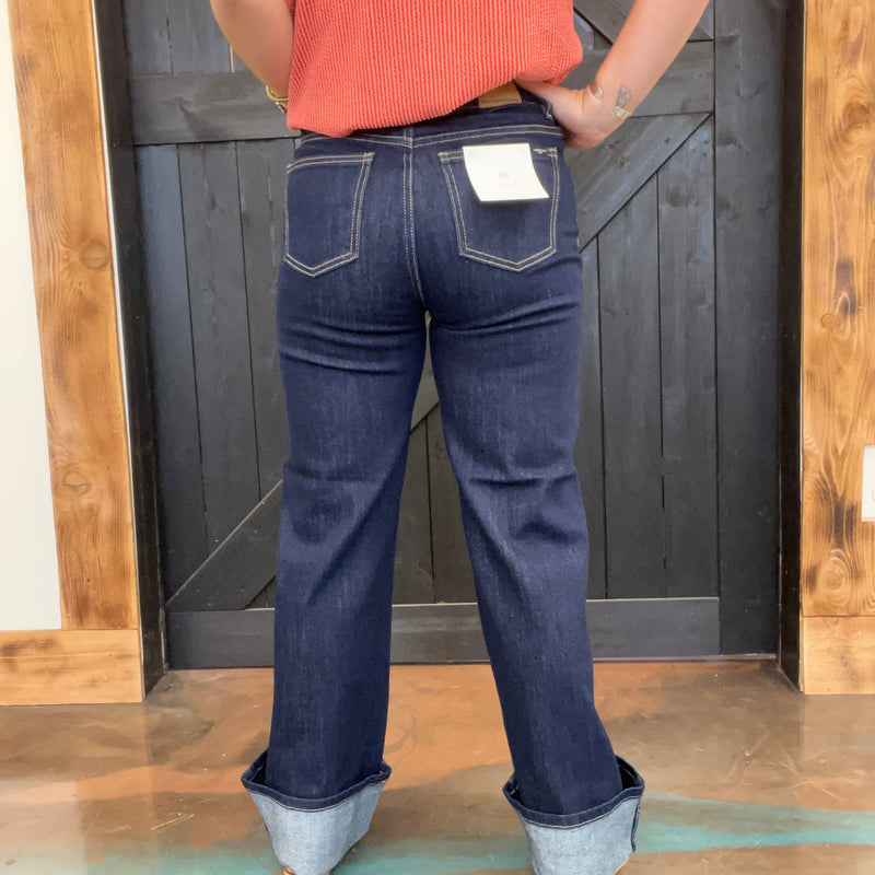 darkstraightpintuckjeans