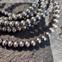 4mm Navajo Pearl Stretchy Sterling Silver Bracelet - Country Lace Boutique