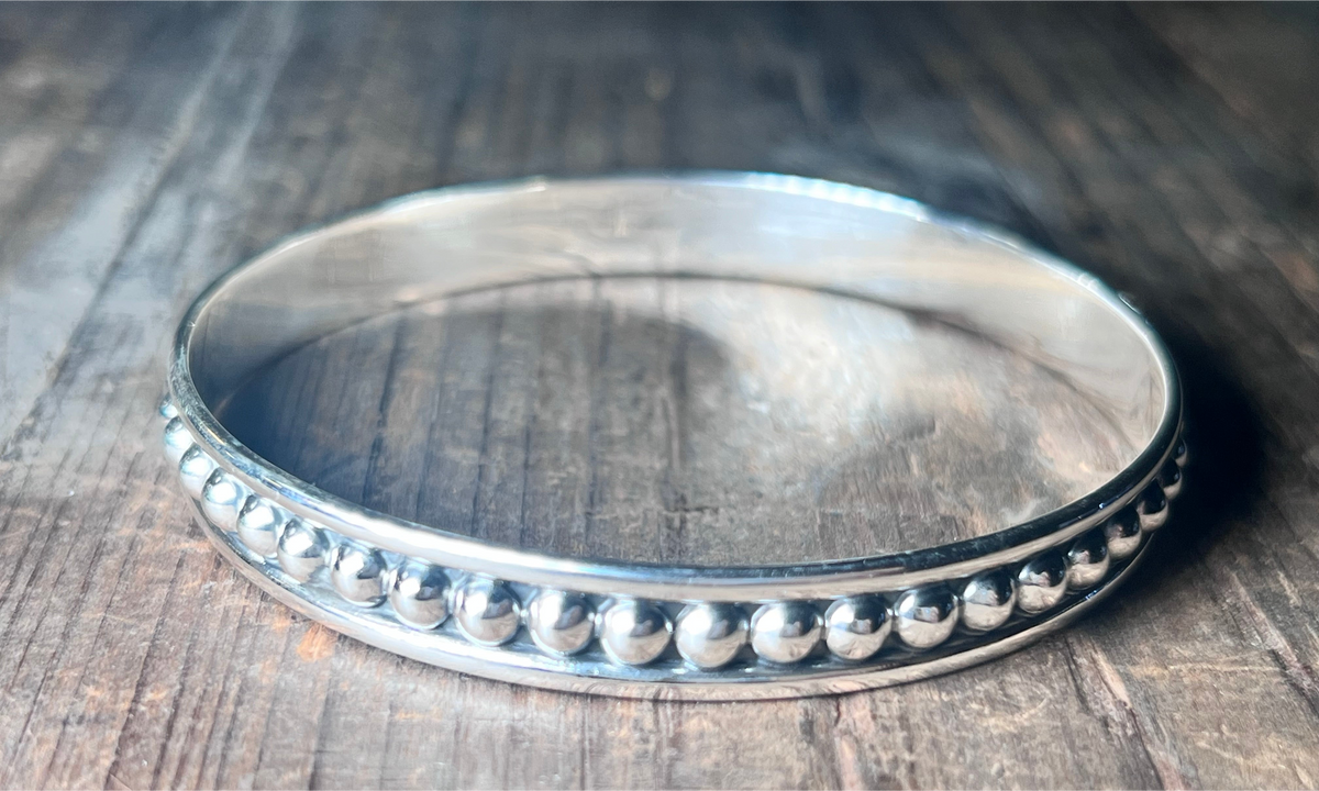 4mm Ball Bangle Genuine Bracelet