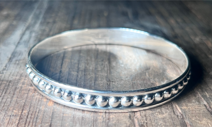 4mm Ball Bangle Genuine Bracelet