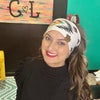 White and Red Tribal CC Head Wrap