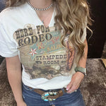 I'm Here for the Rodeo Rhinestone Distressed T-shirt