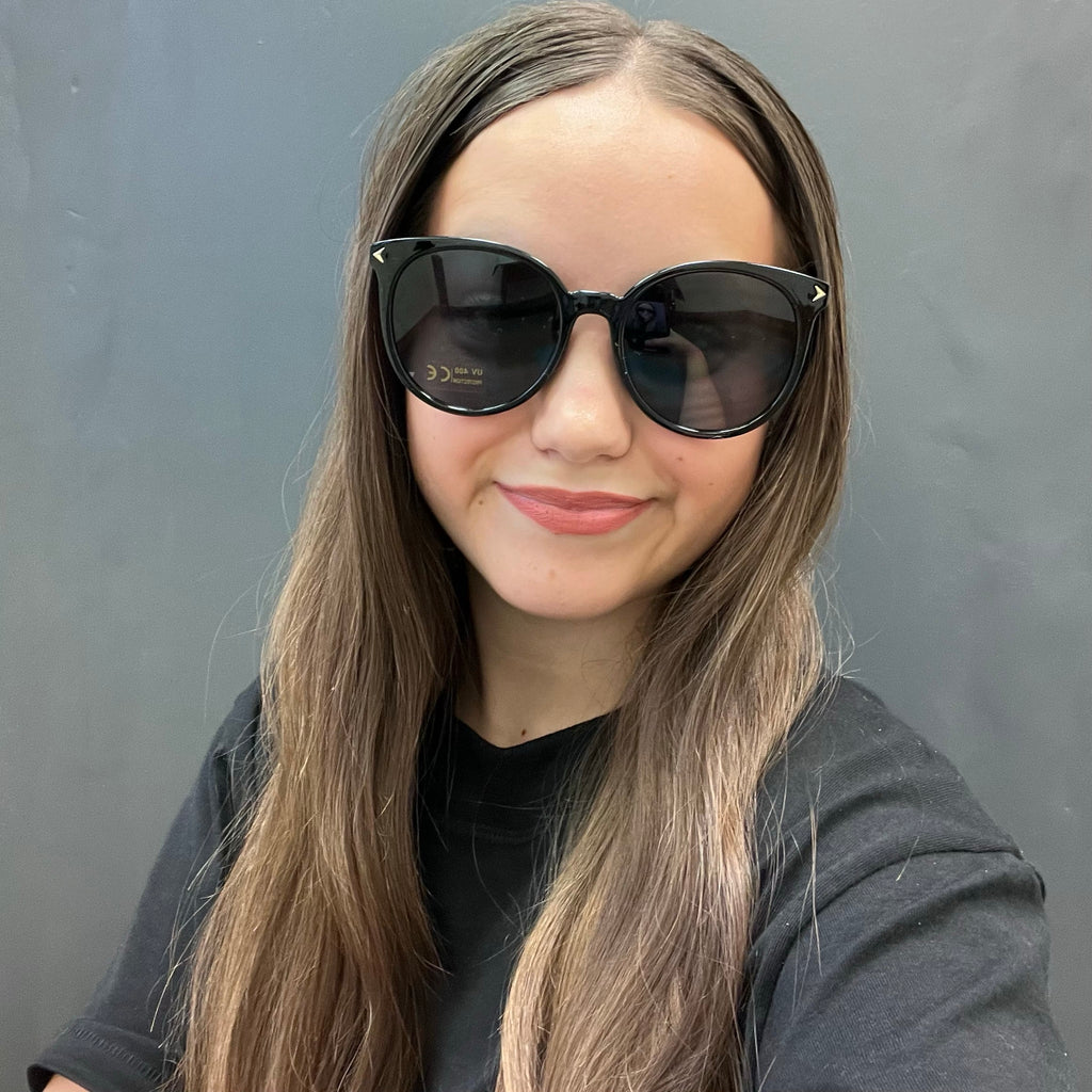 Black Round Fame Affordable Sunglasses