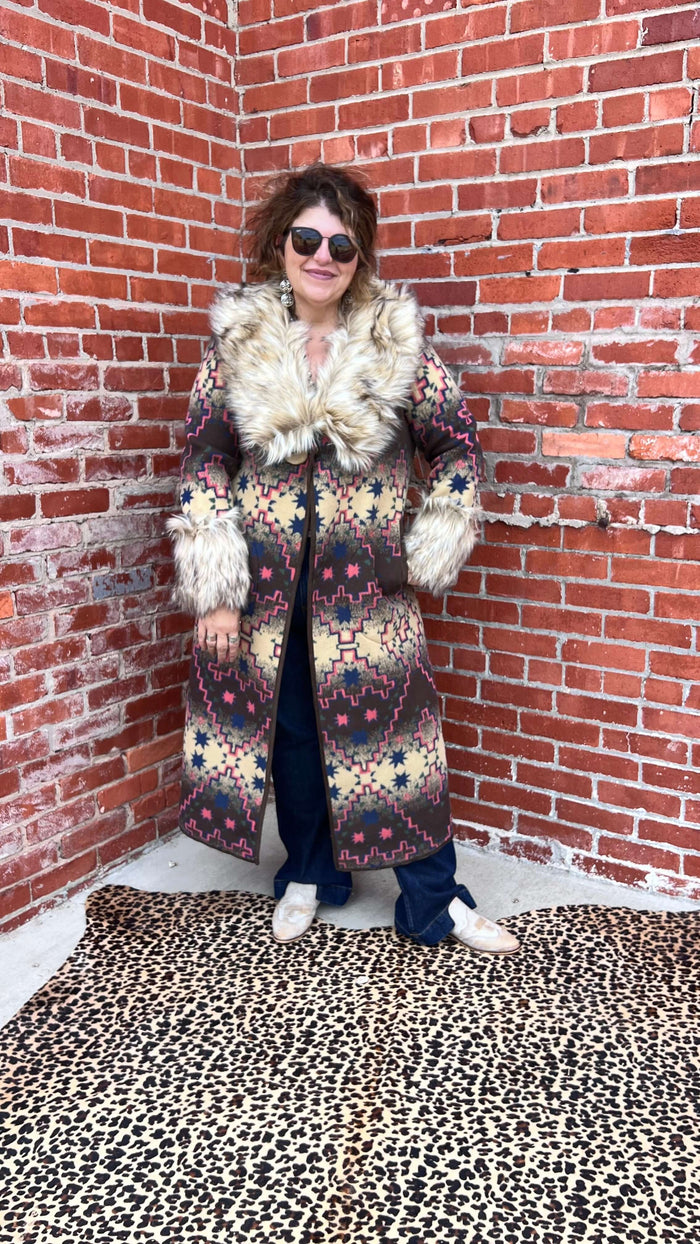 Greta Coat Tasha Polizzi Fur Duster/Jacket