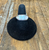 Tapered Inlay Opal Sterling Silver Ring size 9.5