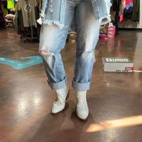Silver Rhinestone Dingo Boot (DS)
