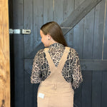 Leopard Sideline Spirit Gold Mesh Long sleeve Top