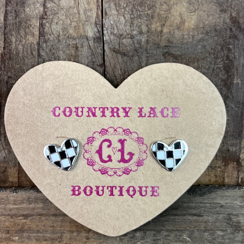 checkeredheartearrings
