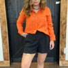 Black Elastic Waist Shorts w pockets