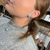 Concho Studs w/Turquoise Stud Genuine Earrings