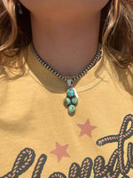 Gorgeous 4 Stone Turquoise Genuine Pendant for Necklace