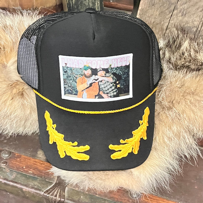 I Had Some Help Black Custom Trucker Hat