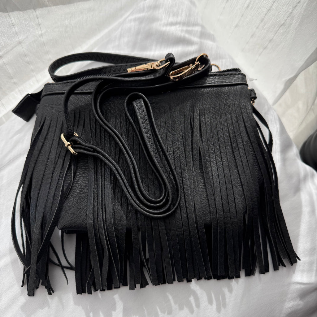 Fringe Wristlet & Cross Body Purse