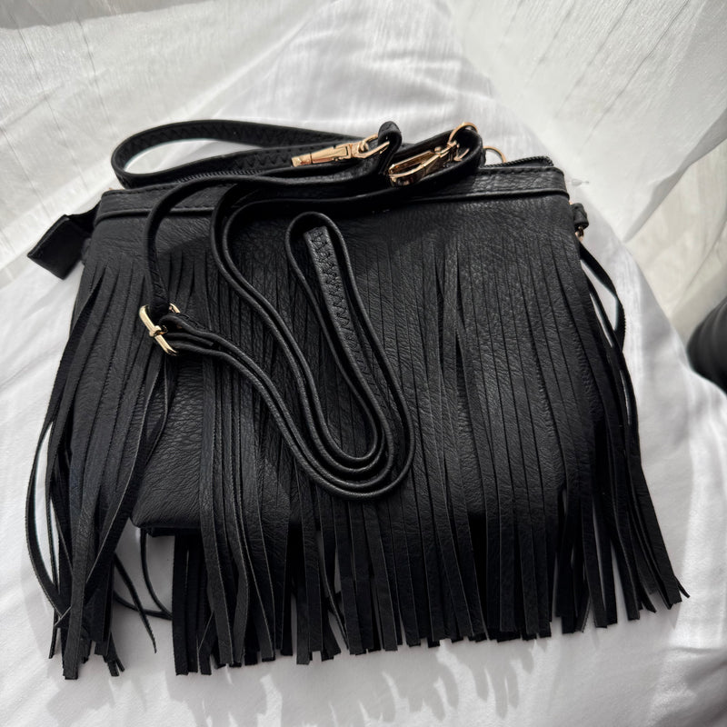 Fringe Wristlet & Cross Body Purse