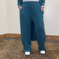 turquoiseribbedsoftpants