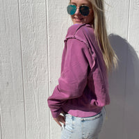 Purple Crop Sweatshirt